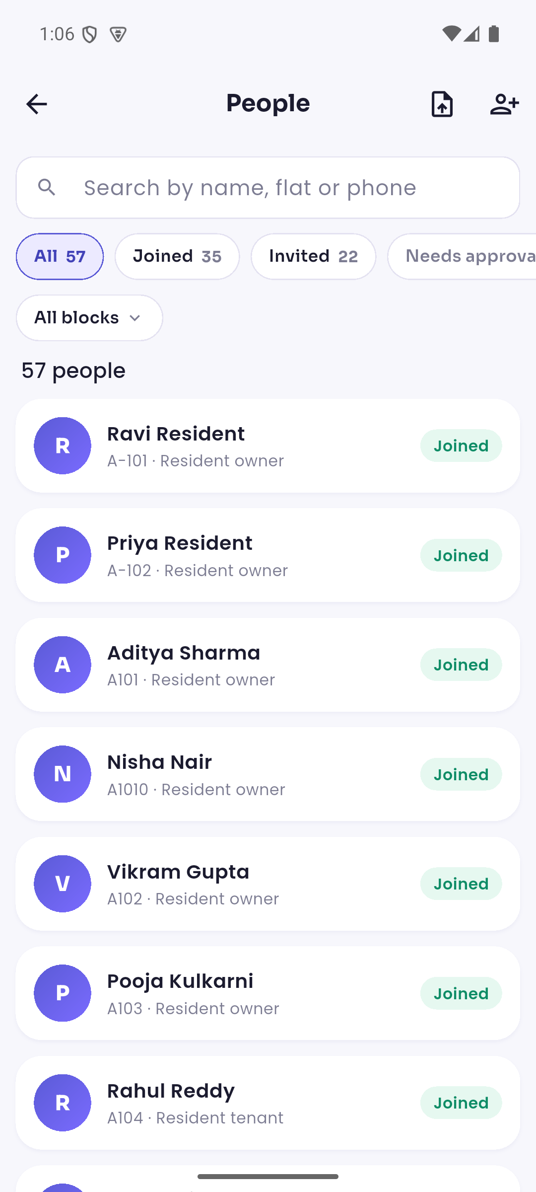 Dwaari member directory